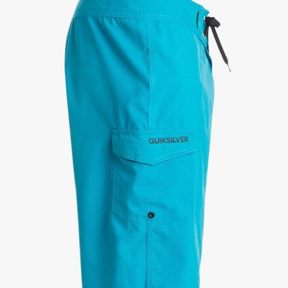 NWT $45 QUIKSILVER Boys Youth 19" Everyday Board Short Turquoise Blue Sz 28/14 - Picture 4 of 15